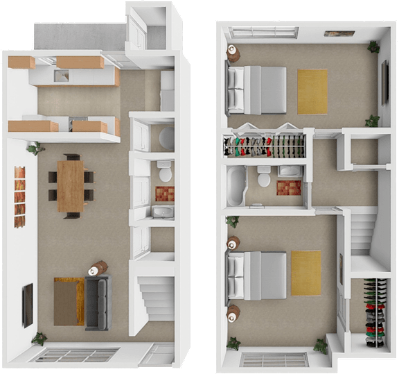 2 bedroom, 1.5 bathroom townhome at The Hampton at Coral Ridge