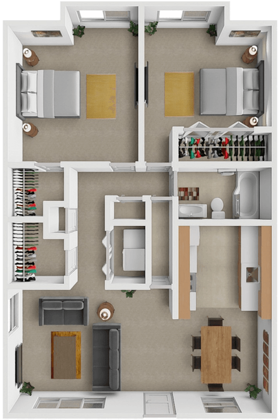 2 bedroom, 1 bathroom apartment at The Hampton at Coral Ridge