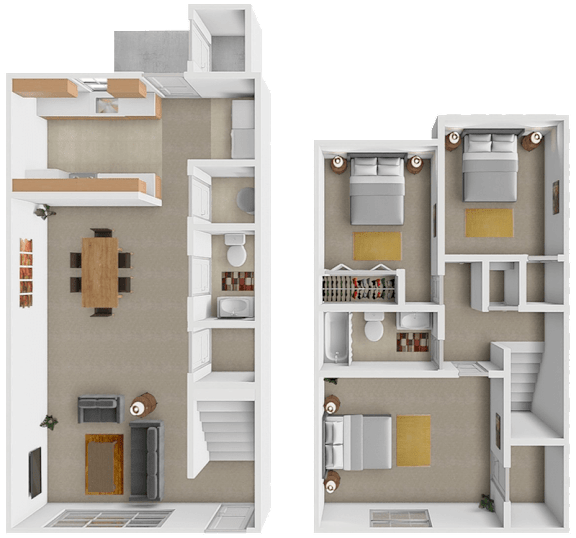 3 bedroom, 2 bathroom townhome at The Hampton at Coral Ridge