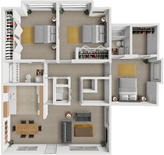 3 bedroom, 2 bathroom apartment at The Hampton at Coral Ridge