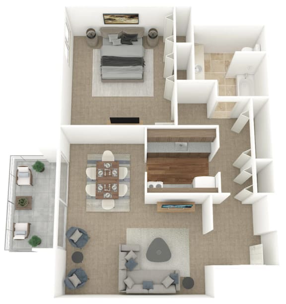 Floor Plan  a floor plan of a 1 bedroom apartment at the crossings at white marsh apartments in white marsh