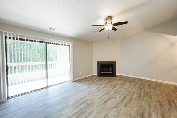 Apartment with vaulted Ceilings and fireplace