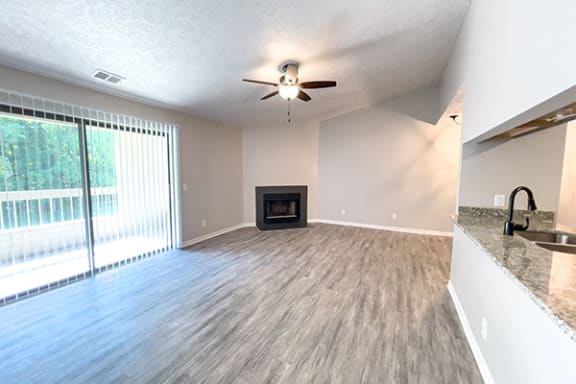 lots of natural light in living room at huntington glen apartments