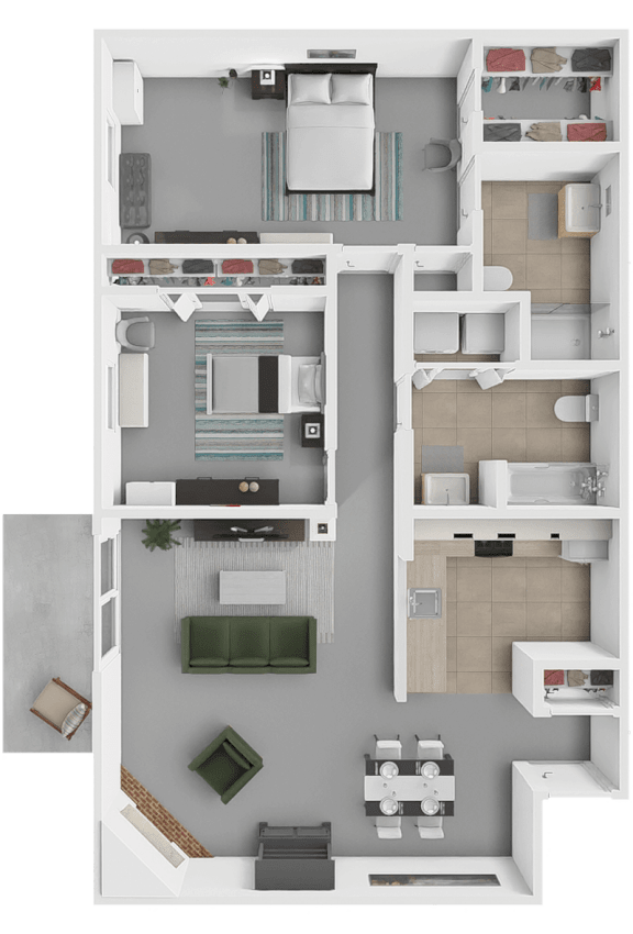 2 bed 2 bath belmont floor plan at huntington glen apartments