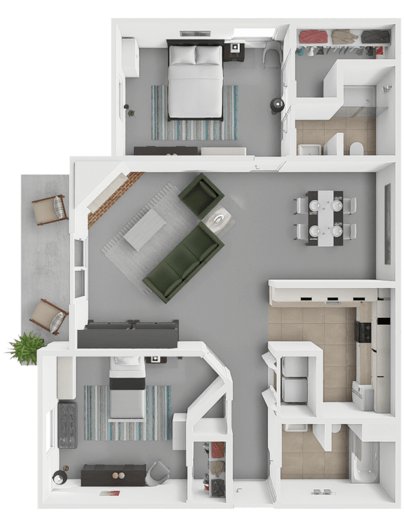 2 bed 2 bath derby floor plan at huntington glen apartments