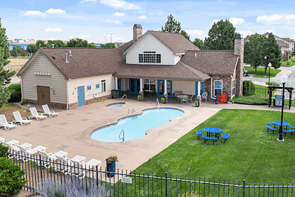 A house with a pool in the backyard.