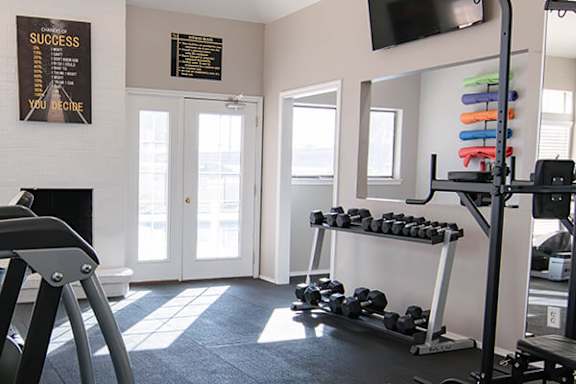 weights inside gym
