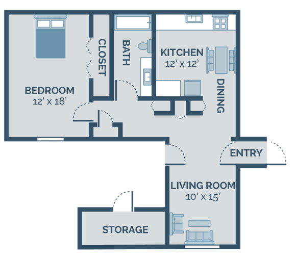 1, 2, & 3Bedroom Apartments For Rent in South Bend, IN Indian Springs