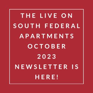 the live on south federal apartments october 2323 newsler is here logo