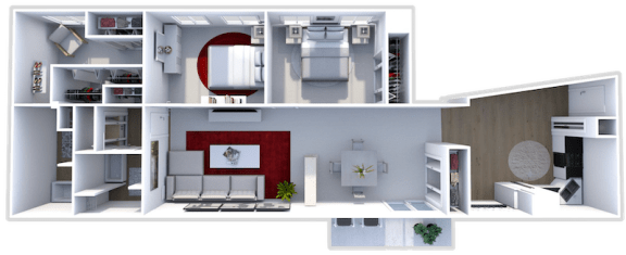2 bedroom 2 bathroom penthouse