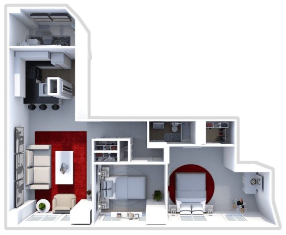 2 bedroom apartment floor plan