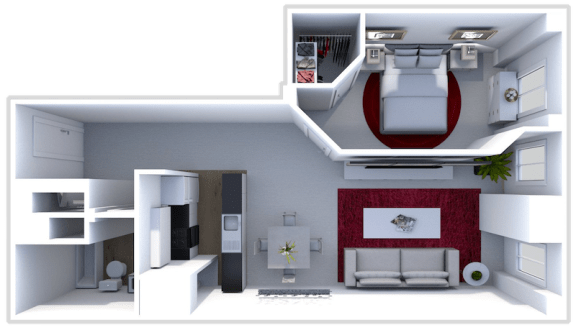 1 bedroom apartment floor plan