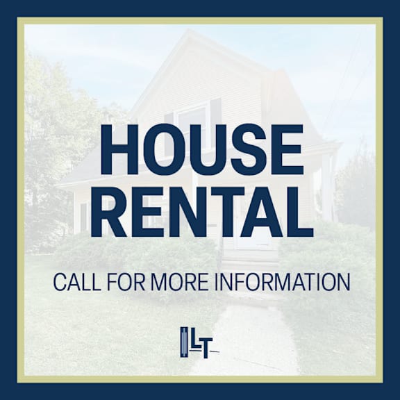 A poster advertising a house rental with a call for more information.