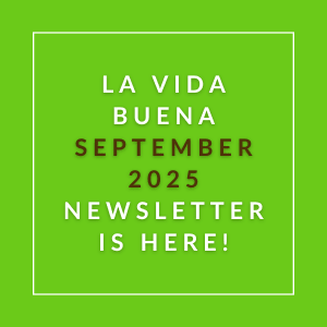 A green square with white text announcing the September 2025 newsletter.