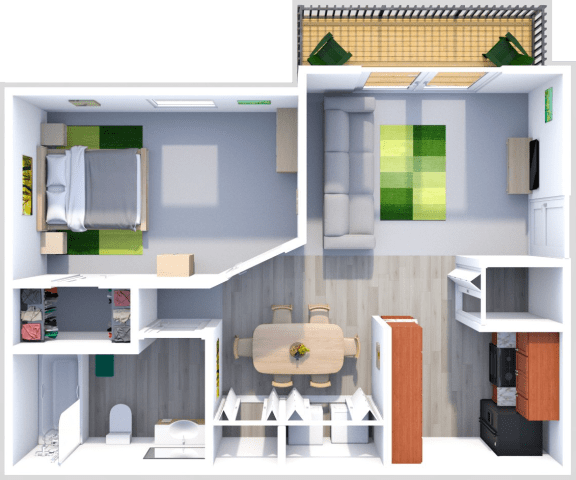 1 Bedroom Apartment Floor Plan