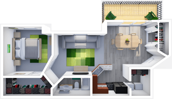 1 Bedroom Apartment Floorplan
