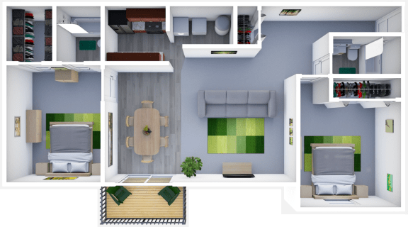 2 Bedroom Apartment Floor Plan