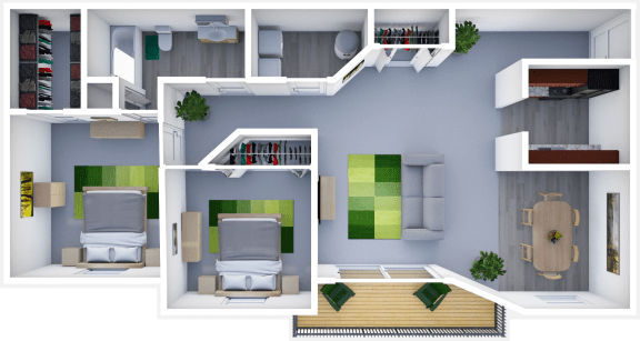 2 Bedroom Apartment Floorplan