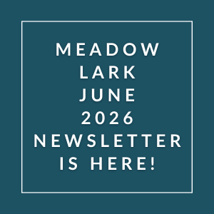 The image announces the availability of the Meadow Lark June 2026 newsletter.