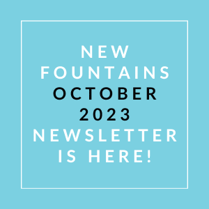 a white line on a blue background with the words new foundations october 23 23