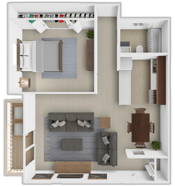 One & Two-Bedroom Apartments in Haslett, MI | Nemoke Trails Apartments