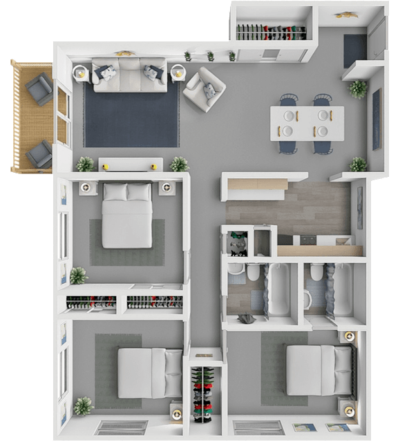 3 bedroom apartment in Cedar Rapids