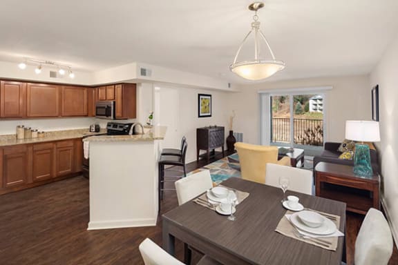 open floor concepts at Woodland Park Apartments