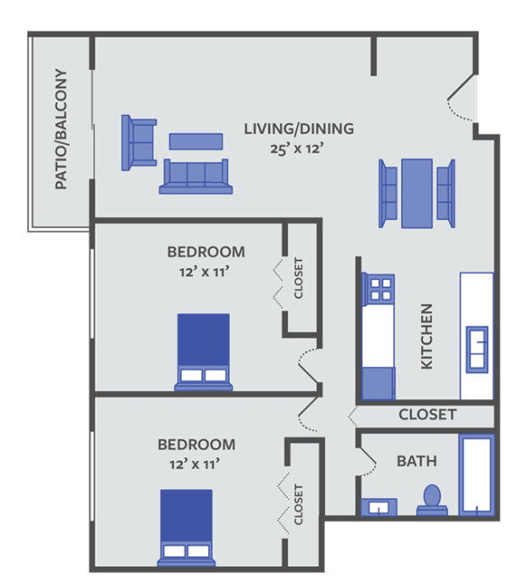 Floor Plan  2 bedroom apartment floor plan