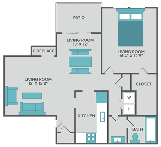 maple floor plan at hunters way apartments