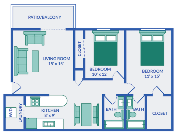 the blueprint of a floor plan of a house