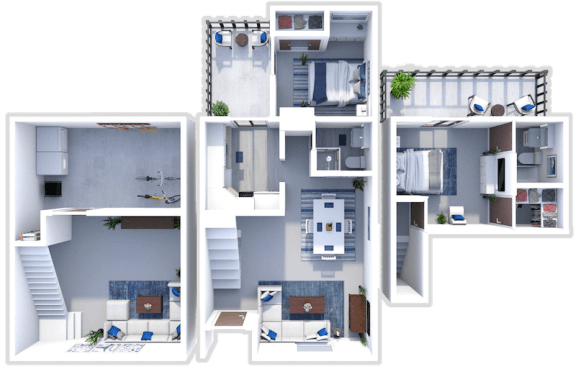 Our 2 Bedroom 2 Bath Town House at Paddock Village Apartments