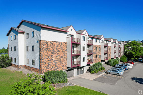 apartment building exterior at pointe west apartments