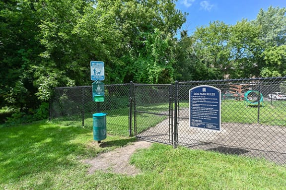 dog park at river's edge apartments