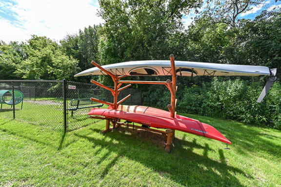 kayak storage available at river's edge apartments