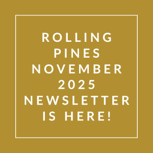 The image announces the release of the Rolling Pines November 2025 newsletter.