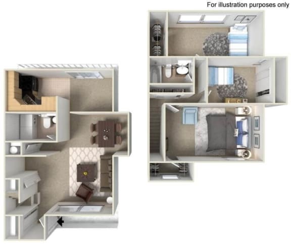 Floor Plan  3 bedroom townhome floor plan