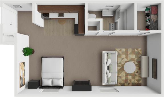 small studio floor plan at sunnydale estates