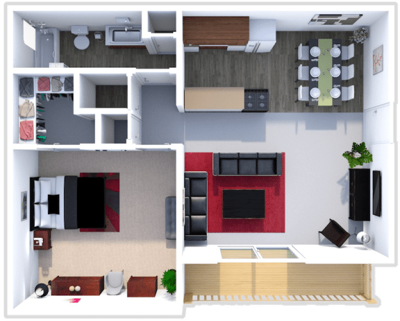 Our 1 bedroom 1 bath apartment at Suson Pines