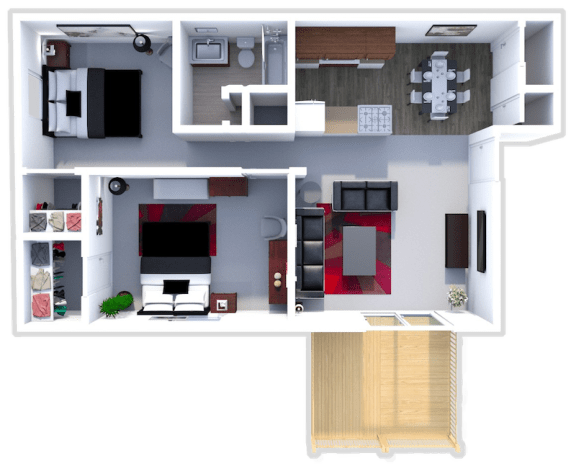 Our 2 bedroom 1 bath apartment at Suson Pines