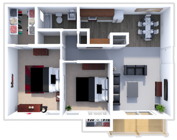 Our 2 bedroom 1 bath apartment at Suson Pines