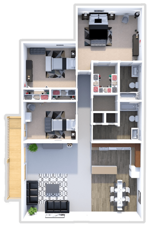 Our 2 bedroom 2 bath apartment at Suson Pines