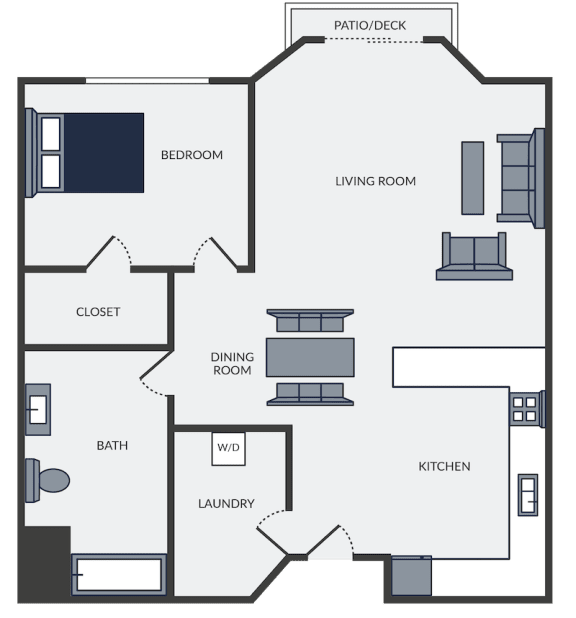 a floor plan of a bedroom apartment
