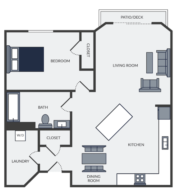 a floor plan of a bedroom apartment