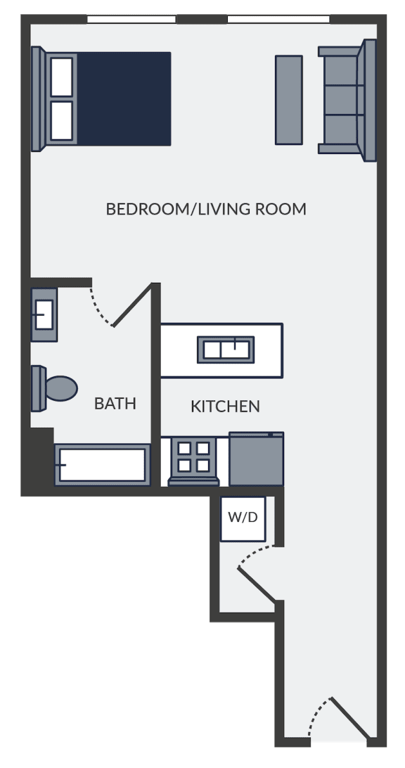 a floor plan of a bedroom apartment