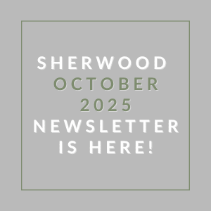 The image announces the release of the Sherwood October 2025 newsletter.