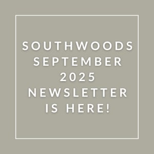 A graphic announcing the Southwoods September 2025 newsletter.