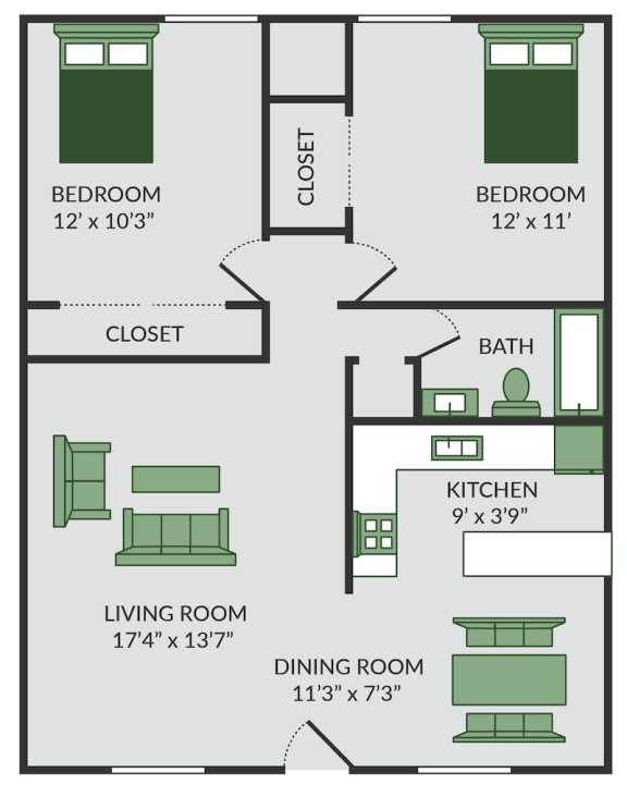 Floor Plans The Brookeville Apartments Columbus, OH