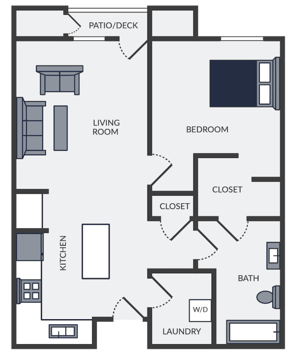 a floor plan of a bedroom apartment