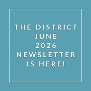 The image announces the availability of the District June 2026 newsletter.