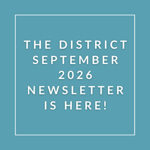The image announces the availability of the district September 2026 newsletter.